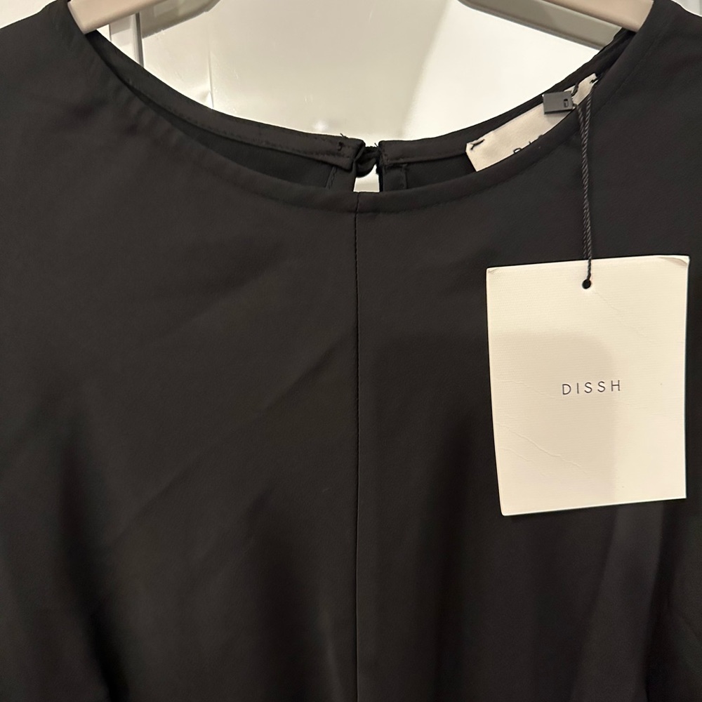 Brand new DISSH long sleeve black maxi dress